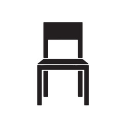 Fototapeta premium chair silhouette simple black outline on white background