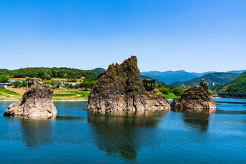 도담삼봉-매포읍, 단양 충청북도, 대한민국 © wanmo