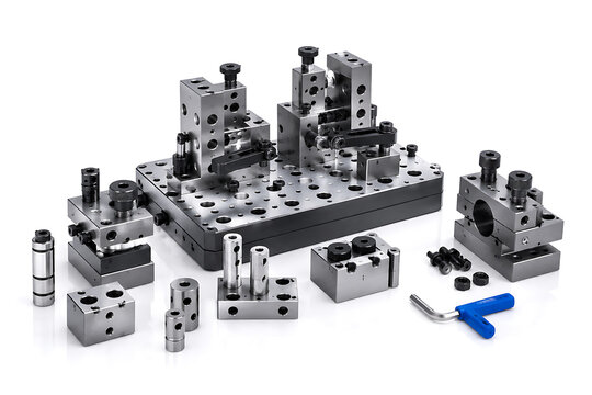 modular jig fixture system for vertical machining center