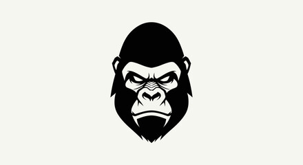 Fototapeta premium Gorilla head silhouette design