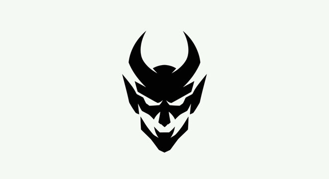 Graphic illustration of devil silhouette