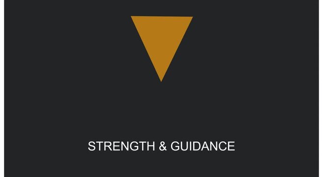 Strength and guidance minimalist motion with rotating triangle animation