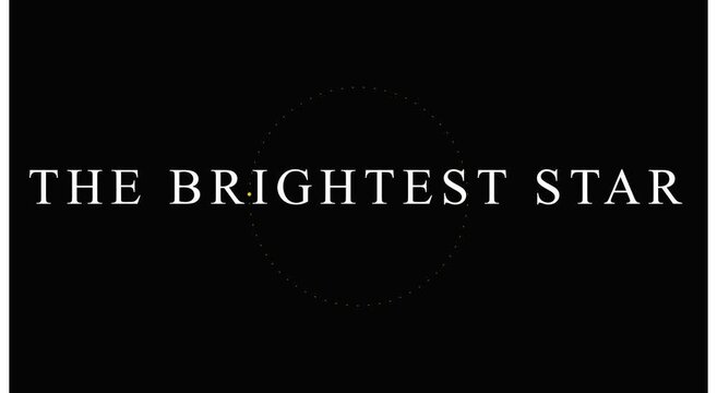 The brightest star cinematic title sequence with rotating light effect animation
