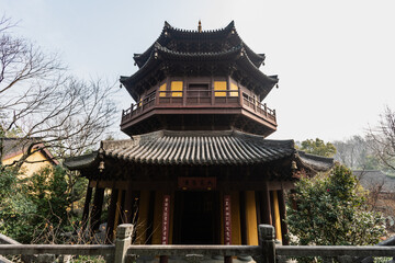 Fototapeta premium Huiyin Temple Traditional Architecture in Hangzhou China