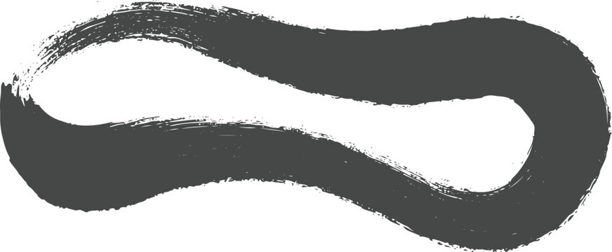 Dark gray brush stroke infinity symbol on white