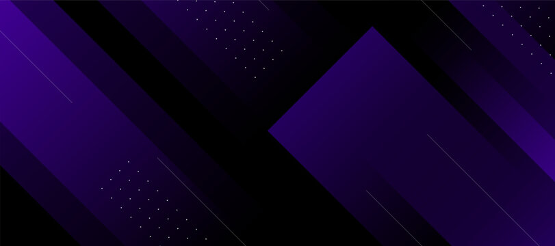 Abstract dark purple geometric shapes with minimalist dot patterns on a black background