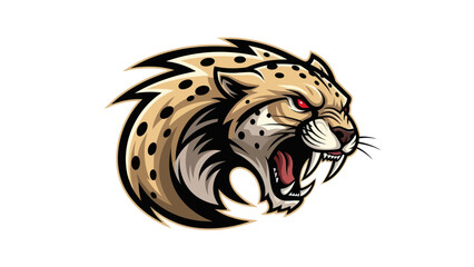 Stylized cheetah head vector illustration © Insto