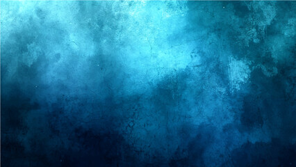 Obraz premium Abstract blue watercolor background with grunge texture, dark navy and cyan paint splash vector, artistic smoky ink wash backdrop for web design