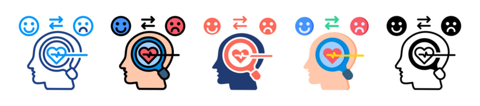 Mood Tracker Icon Sheet Multiple Style Collection 