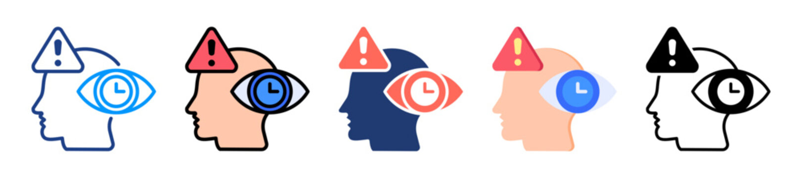 Attention Span Icon Sheet Multiple Style Collection 