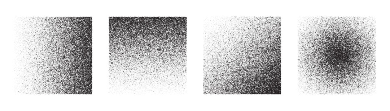 distress grain stipple texture gradient elements vector set