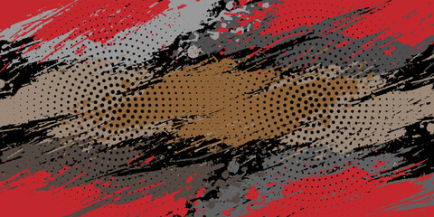 Gaming esport background striking stripes electric banner vector illustration design red black grunge brush wing comic pattern modern abstract concept livery stripes decal paint splash splatter.eps 10 © Samsul