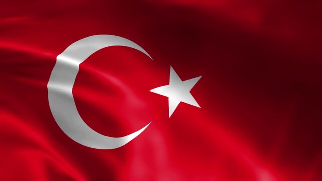 Flag of Turkey Waving