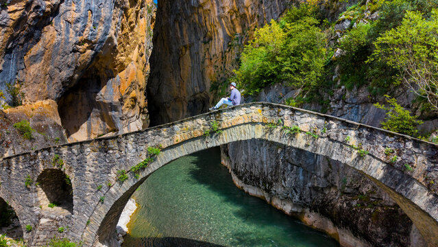 Stone Bridge Portitsa, Grevena, Epirus Greece