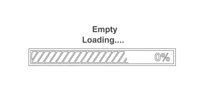 A loading bar with empty progress.