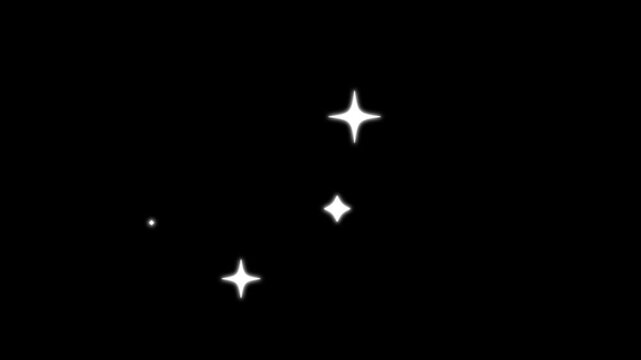 Particle magic tail sparkling glitter star dust trail loop animation video.