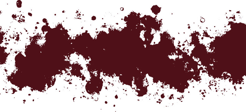Dark red splatter and blotches on white background