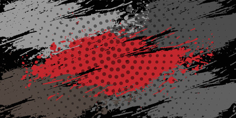 Gaming esport background striking stripes electric banner vector illustration design red black grunge brush wing comic pattern modern abstract concept livery stripes decal paint splash splatter.eps 10 © Samsul