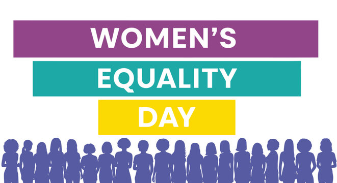 Women's Equality Day Concept with Silhouette Crowd