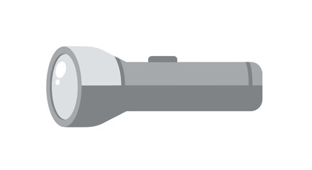 A gray flashlight on a white background. © Busbus