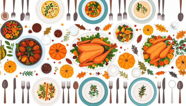 Harvest feast vector background