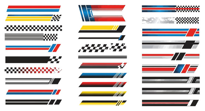 Racing Stripes and Decals Collection: Sporty Automotive Graphics for Cars