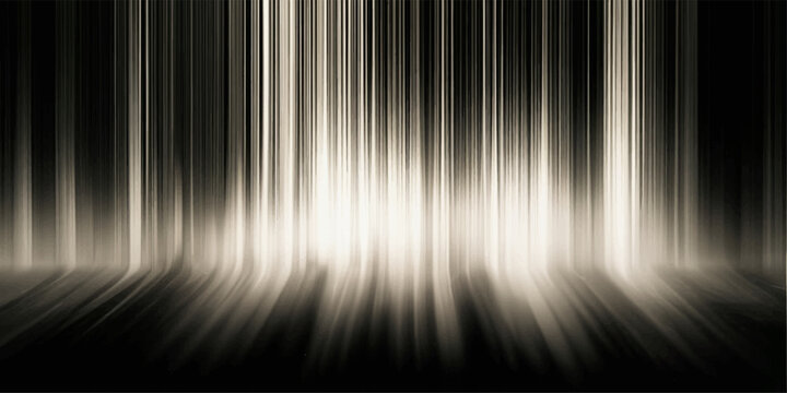 Abstract light streaks and rays create a dramatic spotlight effect on a dark background, evoking a sense of mystery and revelation.