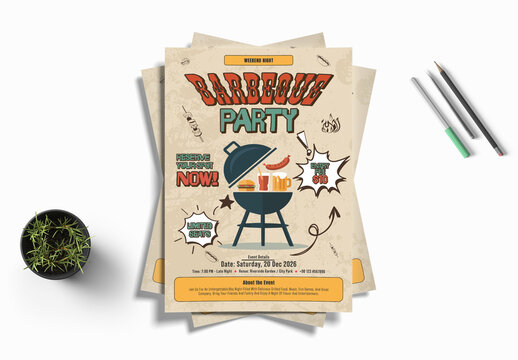 BBQ Night Party Flyer Template
