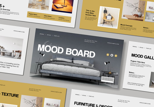 Interior Mood Board Template Layout