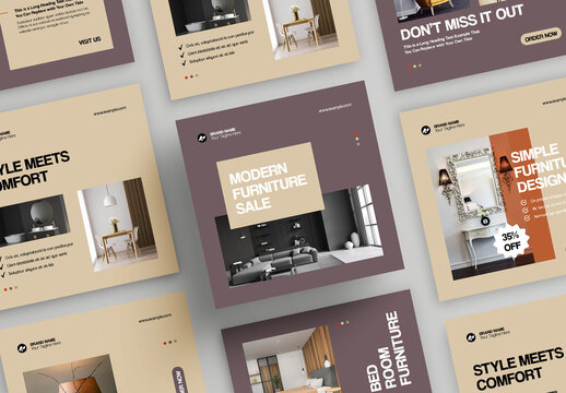 Modern Furniture Social Media Post Template