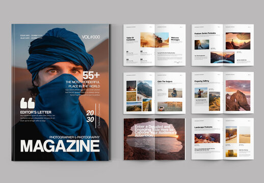 Modern Photography Magazine Template Layout