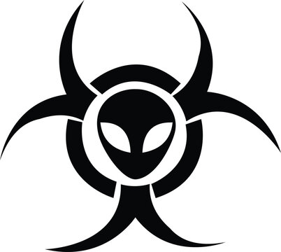Spider biohazard warning sign vector illustration icon design