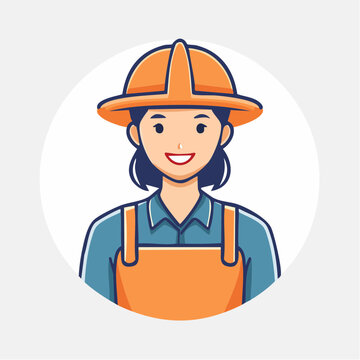Female Construction Worker Avatar