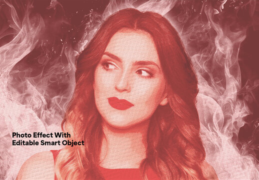 Duotone Smoke Effect Photo Editing Template