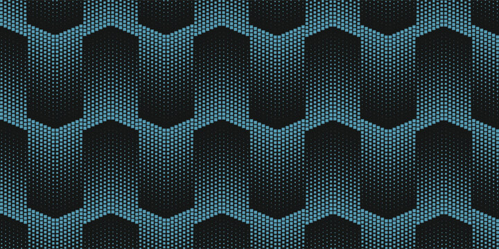 Seamless halftone hexagon shape dot pattern vector, Geometric Halftone Abstract pattern for Fabric and textile printing, sport jersey texture, wrapping paper, backdrops and packaging