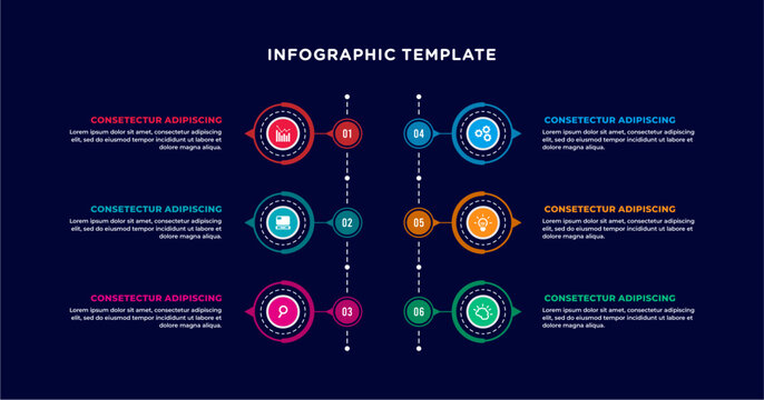Professional infographic timeline template design

