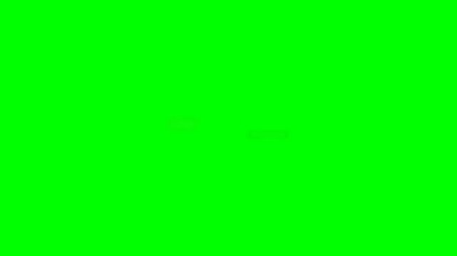 Motion graphic of a live streaming icon with play button symbol isolated on green screen for social media and broadcast content creation
