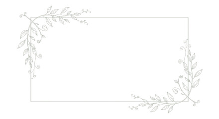 Fototapeta premium Elegant floral border design element.