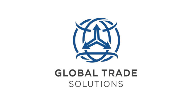 Global trade solutions company logo design.