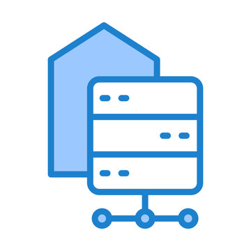 Proxy Server Icon - Duotone Blue Color