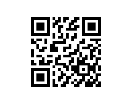 QR Code Vector Isolated on Transparent Background