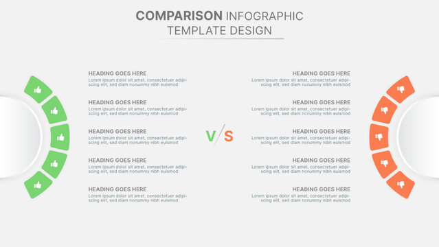 Product Comparison Infographic Template with Dos and Don'ts Versus Layout