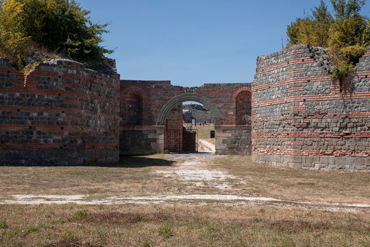 Gamzigrad, Serbia - The preserved remains of the Roman Emperor Galerius Maximianus palace from the late 3rd century named FELIX ROMULIANA