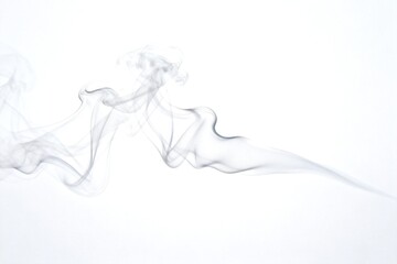 Fototapeta premium Abstract smoke patterns on white background