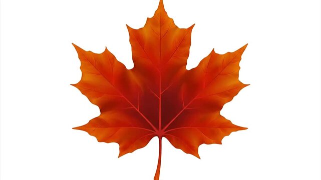Vibrant Autumn Maple Leaf Displayed Centrally Evoking Fall Foliage Symbolism and Natural Beauty for Seasonal Design Projects and Educational Purposes. plant growth time-lapse blooming growing flower b
