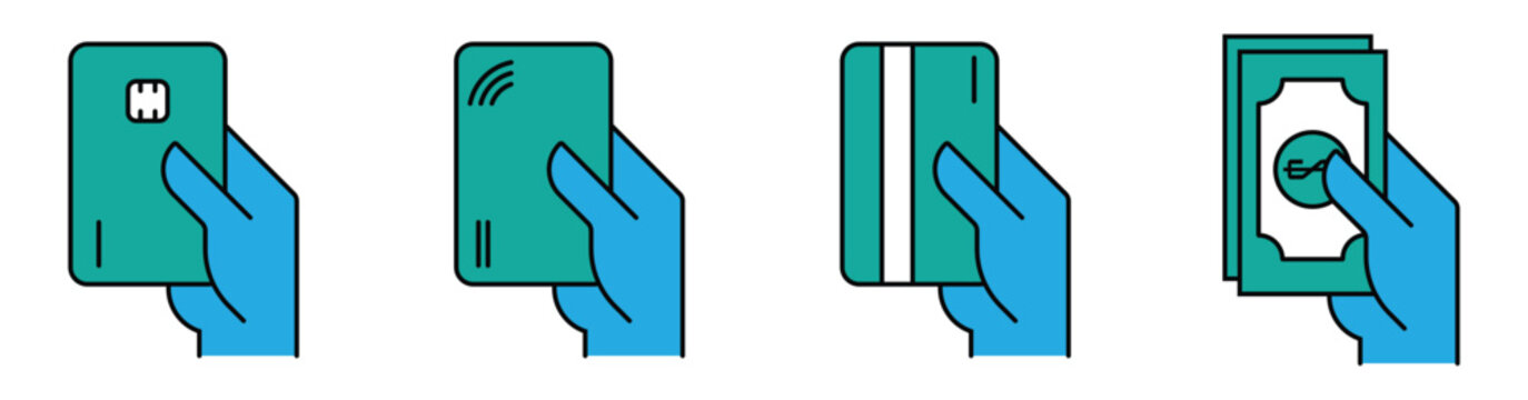 Digital Wallet and Contactless Payment Icons