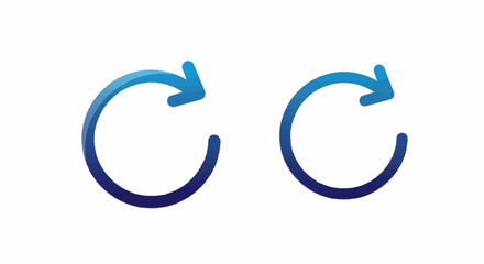 Blue arrows in circular motion graphics. © Khor