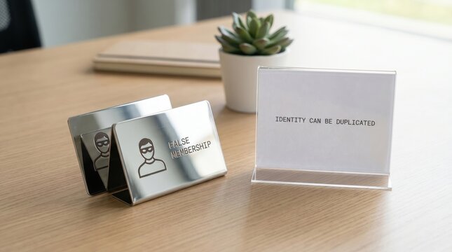 Scam Awareness: False Membership Identity Deception Office Scene