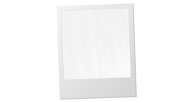 Vintage photo frame card with film texture, dust and scratches, isolated transparent PNG.
