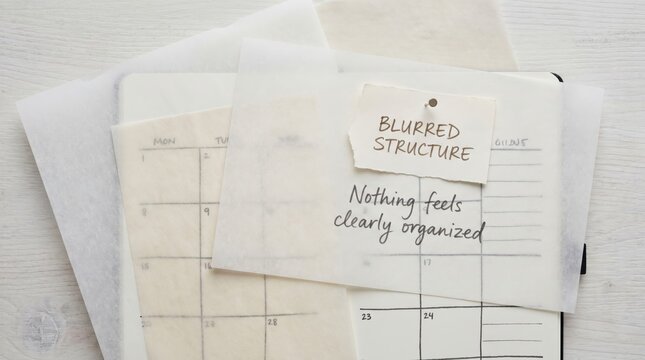 Blurred Structure and Mental Overload on Calendar